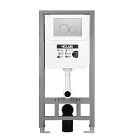 СЕТ Holler K133-A04 Инсталляция + кнопка хром(K5230) + унитаз Holler Wall белый м/л