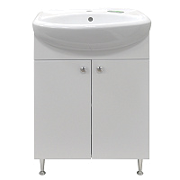 Loranto Тумба Моника New 50 2дв. белая + раковина Арго 50
