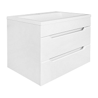 Loranto Тумба подвесная Палермо 60/2 2ящ. белая + Раковина Люнокс 60