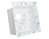 Мойка SA D5050HY(W) белый мрамор 500x500х220 (3,0mm) + сифон, колландер, дозатор