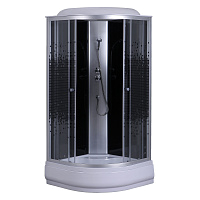 Loranto Душевая кабина CS-6690-25 K 90 90х90х215 поддон 25см, мозайчатый узор, прозрачное