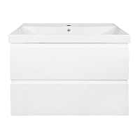 Azario Тумба Мила 80 подвесная 2ящ. белая + раковина Tempo 80