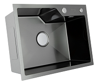 Мойка SANTREK 6045NB ПРО ГРАФИТ 600x450х220(3,0mm) +сифон, колландер, дозатор