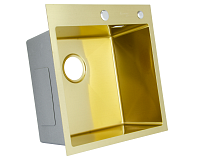 Мойка SANTREK 5050 ПРО ЗОЛОТО 500x500х220(3,0mm) +сифон, колландер, дозатор