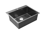 Мойка SANTREK 6548 ГРАФИТ 650x480х220(3,0mm)+сифон,дозатор                                