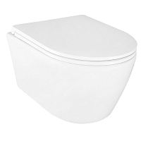 Унитаз подвесной Azario AZ-2380 UNO 365х485x365 , безободковый, быстросъемное сиденье м/л