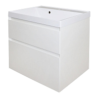 Azario Тумба Velutto 60 подвесная 2ящ. белая матовая + раковина Слим 60