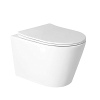 Holler подвесной унитаз Shell T 490*360*360mm белый с сидением м/л