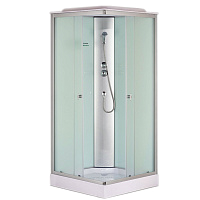 Loranto Душевая кабина CS-6491F (CS-8072), 90*90*215 низкая, ,белая, квадратная, стекло 4м